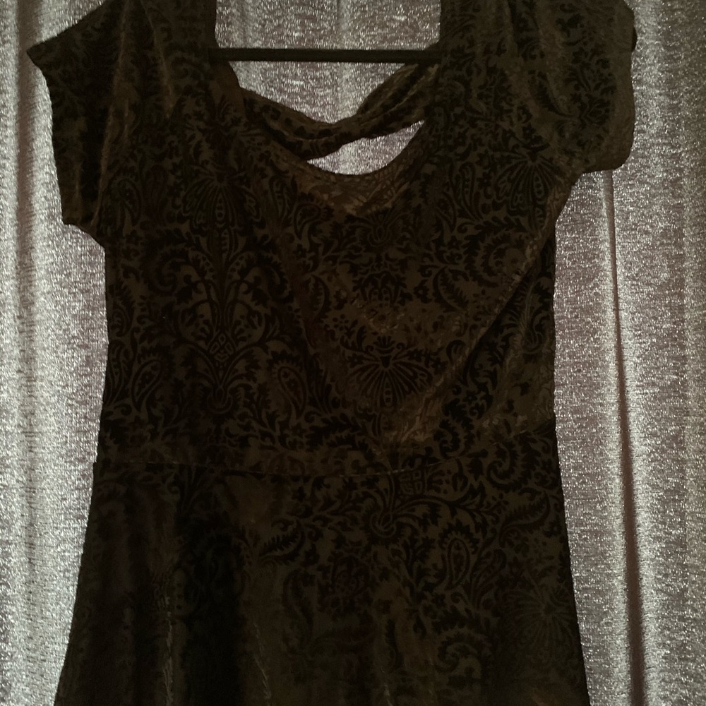 Black velvet preplum top